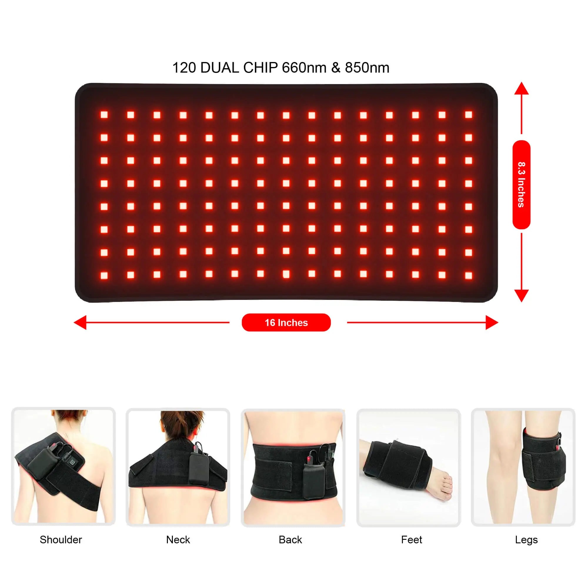 RED Light Therapy Pad Grounding Mat