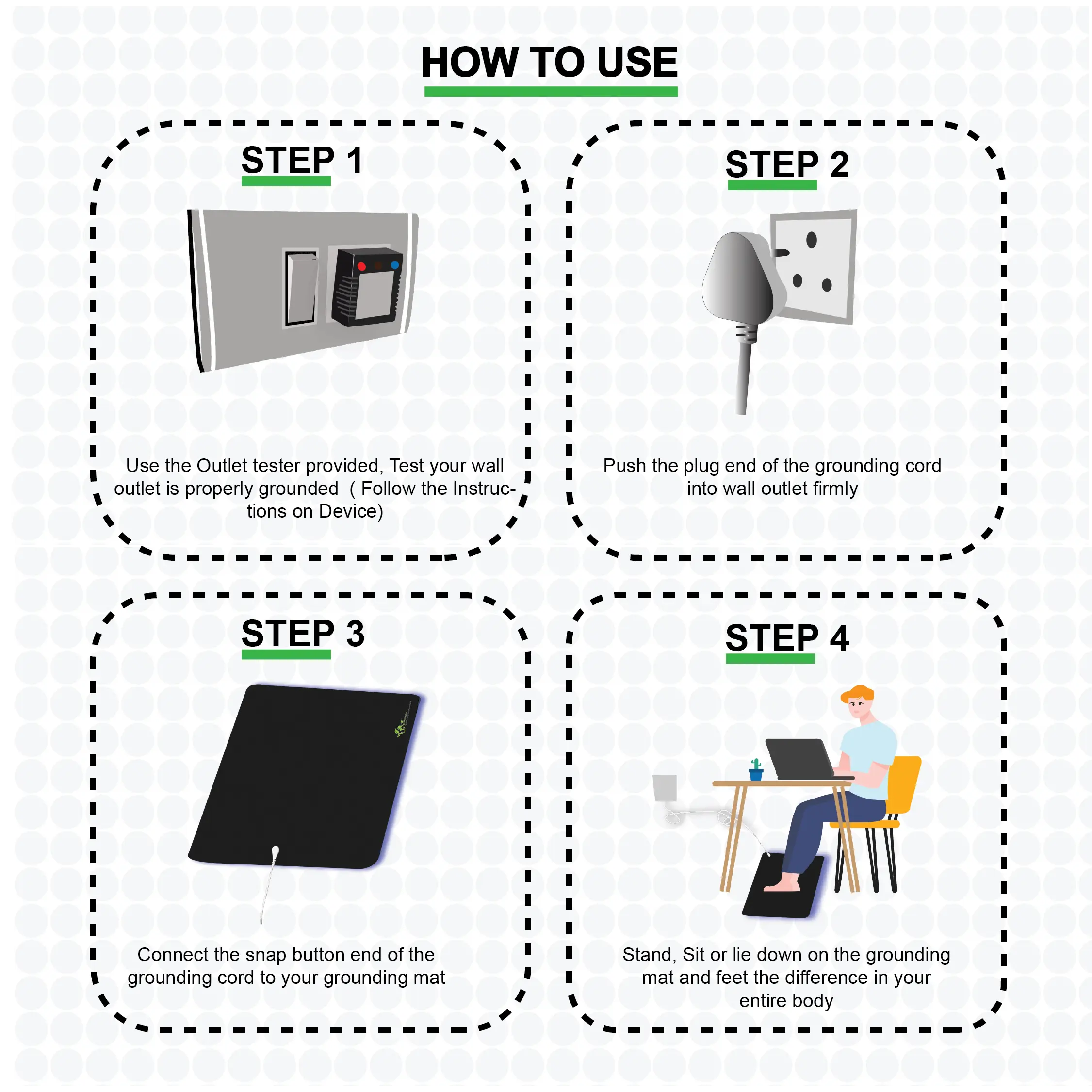 Universal Grounding Mat ( Couple Pack) Grounding Mat